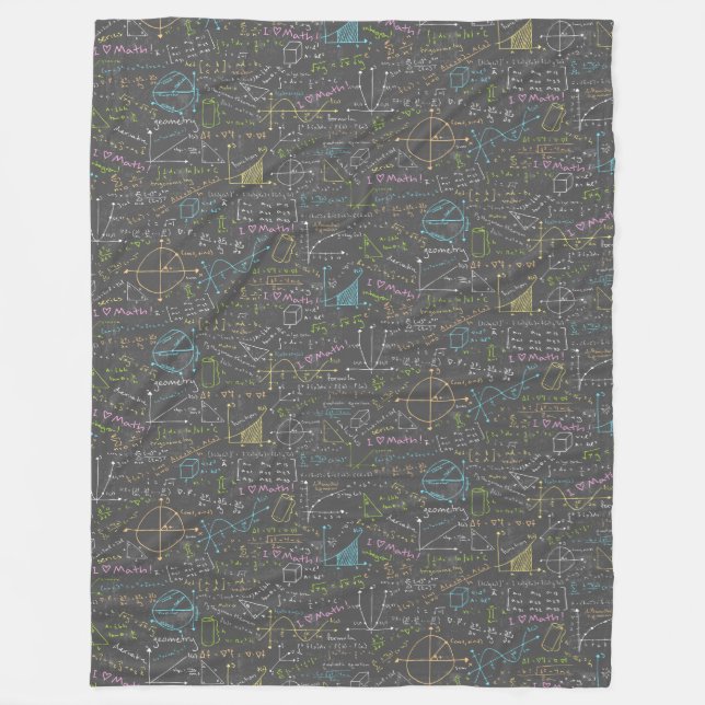 Math Lessons Fleece Blanket (Front)