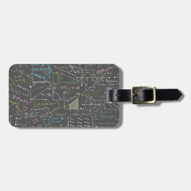 Math Lessons Luggage Tag (Front Horizontal)
