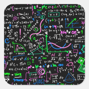 Math linear mathematics education circle square sticker