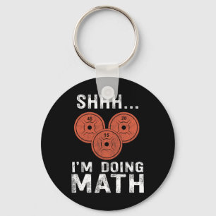 Math Lover Gym Weightlifting Funny Quote Workout E Key Ring