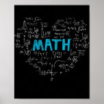 Math Lover Heart Mathematics Geek Kids Boys Men Poster<br><div class="desc">Math Lover Heart Mathematics Geek Kids Boys Men Teacher Gift. Perfect gift for your dad,  mum,  papa,  men,  women,  friend and family members on Thanksgiving Day,  Christmas Day,  Mothers Day,  Fathers Day,  4th of July,  1776 Independent day,  Veterans Day,  Halloween Day,  Patrick's Day</div>