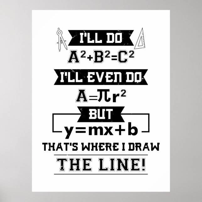 Math Math Teacher Gifts Poster (Front)