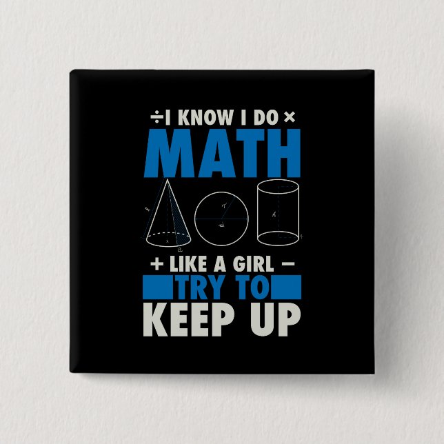 Math Math Teacher Pun Gift 15 Cm Square Badge (Front)