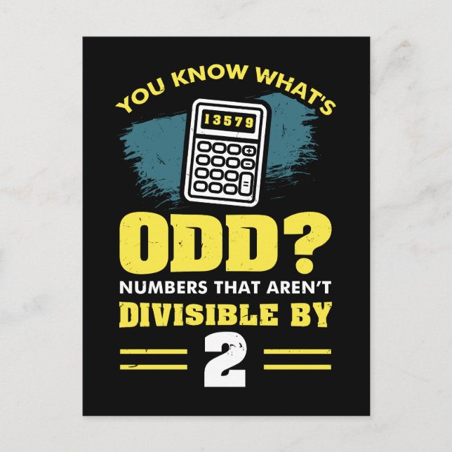 Math Math Teacher Pun Gift Postcard (Front)