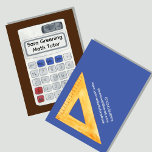 Math math tutor teacher tutoring Business Card<br><div class="desc">If you are looking for a bespoke private tutor business card for tutoring math or maths - depending what you call it! Mathematics is a school subject that pupils often feel the need for a tutor and extra teaching. Stand out from the crowd and get your business known and remembered....</div>