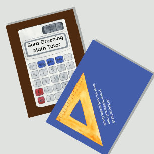 Math math tutor teacher tutoring Business Card
