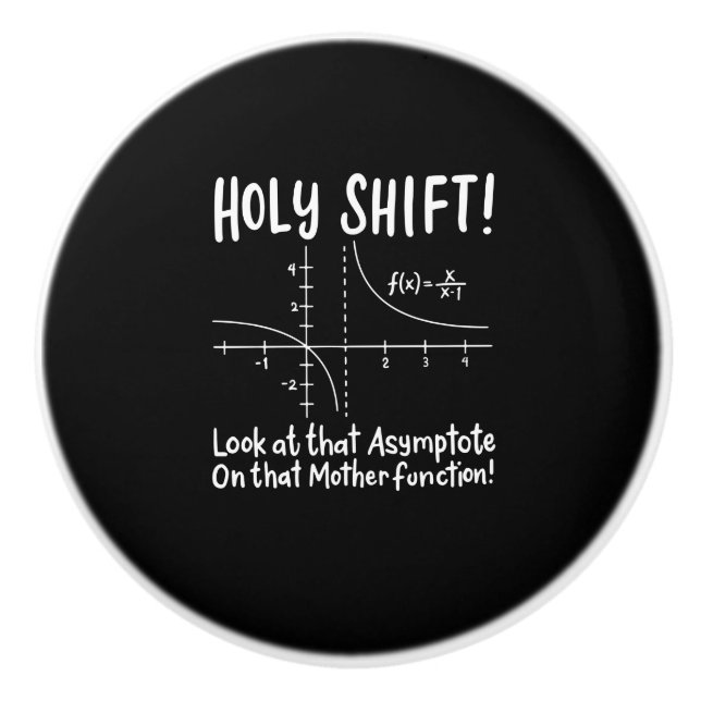 Math Mathematics Ceramic Knob (Front)