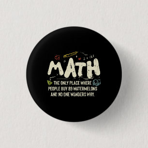 Math Mathematics Math Teacher Gift 3 Cm Round Badge