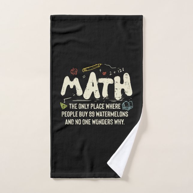 Math  Mathematics Math Teacher Gift Bath Towel Set (Hand Towel)