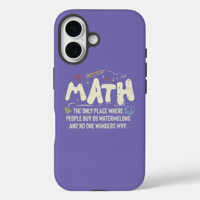 Math  Mathematics Math Teacher Gift Case-Mate iPhone Case (Back)