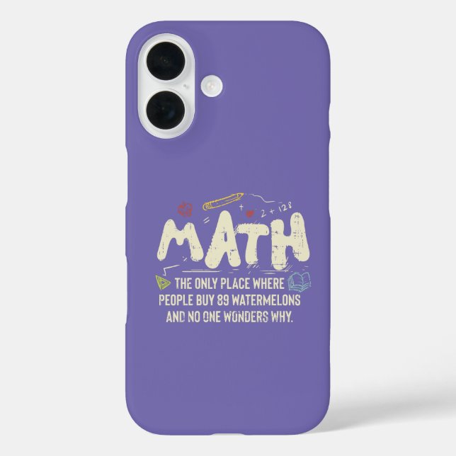 Math  Mathematics Math Teacher Gift Case-Mate iPhone Case (Back)
