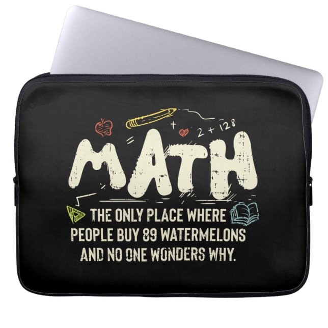 Math  Mathematics Math Teacher Gift Laptop Sleeve (Front)