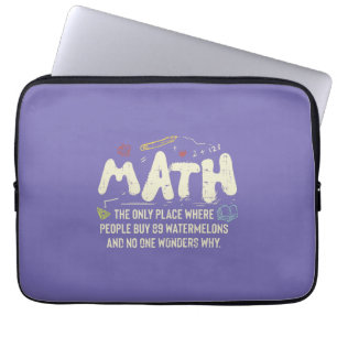 Math Mathematics Math Teacher Gift Laptop Sleeve