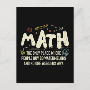 Math Mathematics Math Teacher Gift Postcard