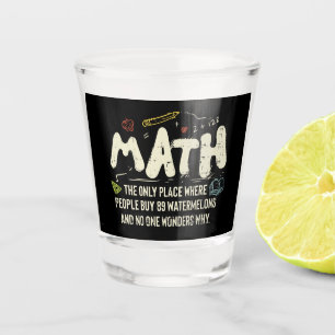 Math Mathematics Math Teacher Gift Shot Glass