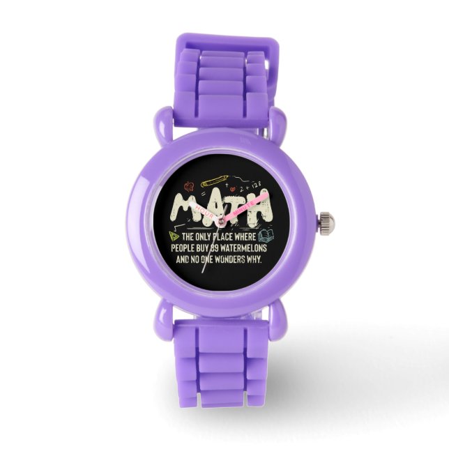 Math  Mathematics Math Teacher Gift Watch (Front)