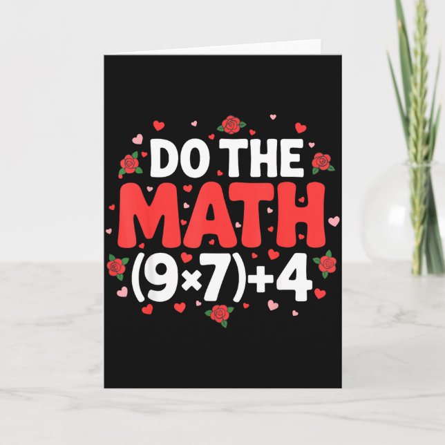 Math Meme Teacher Pi Humor Algebra Geometry Clroom Card (Front)