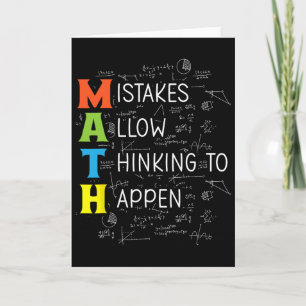 Math Mistakes Allow Thinking To Happen Card