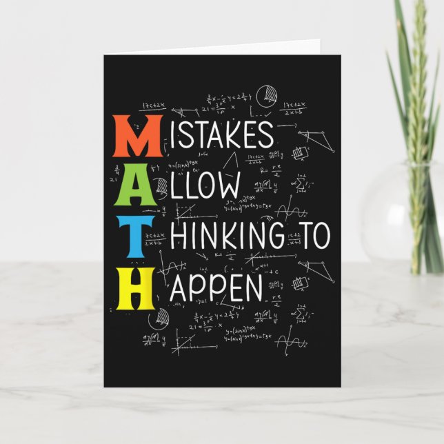 Math Mistakes Allow Thinking To Happen  Card (Front)