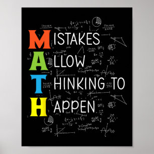 Math Mistakes Allow Thinking To Happen Poster