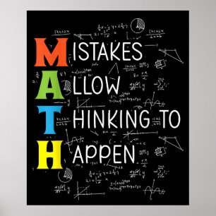 MATH Mistakes Allow Thinking To Happen Poster