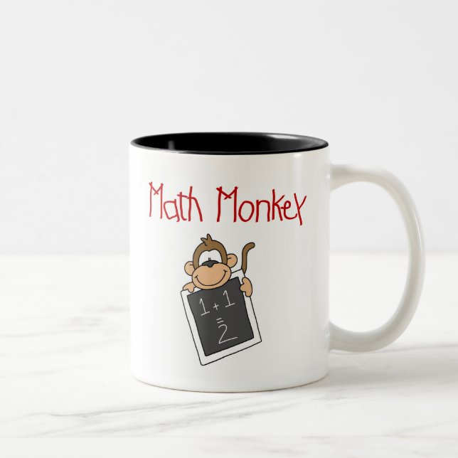 Math Monkey Two-Tone Coffee Mug (Right)