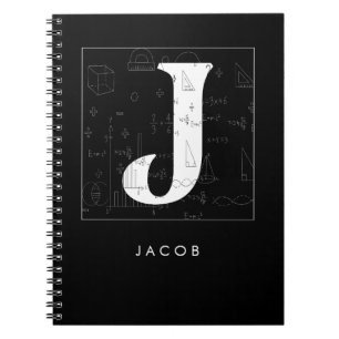 Math Monogram - Letter J Notebook