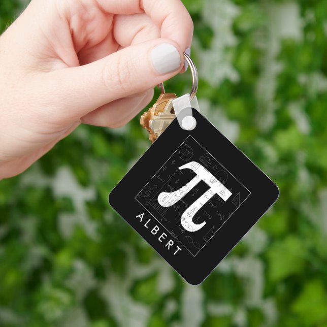 Math Monogram - Pi Symbol Key Ring (Hand)