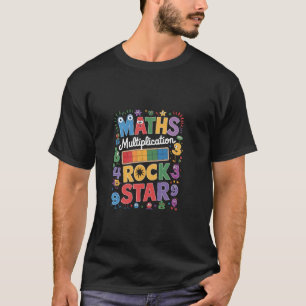 Math Multiplication Rock Star - Fun Learning Teach T-Shirt
