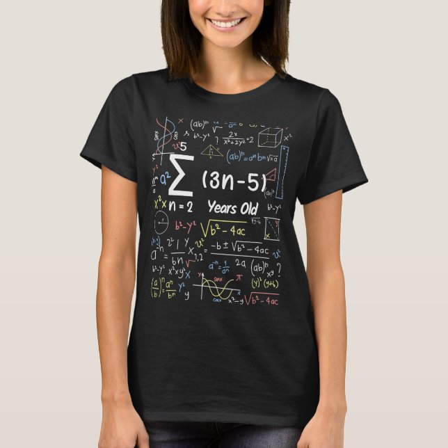 Math Nerd 22 Years Old Birthday T-Shirt (Front)