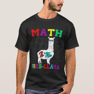 Math Nerd Llama Animal Lover  Idea Math T-Shirt