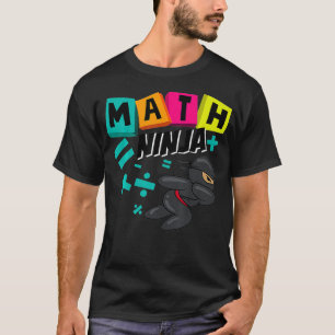 Math Ninja Cute Mathematics Judo Fighters Funny Te T-Shirt