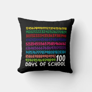 Math Numbers 100th Day of School Teacher Kids  Cushion