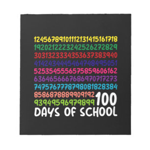 Math Numbers 100th Day of School Teacher Kids  Notepad