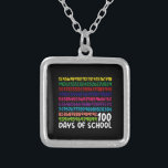 Math Numbers 100th Day of School Teacher Kids  Silver Plated Necklace<br><div class="desc">100th Day of School Teacher Kids 100 Days Math Numbers T-Shirt</div>