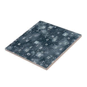 Math Numbers Abstract Ceramic Tile