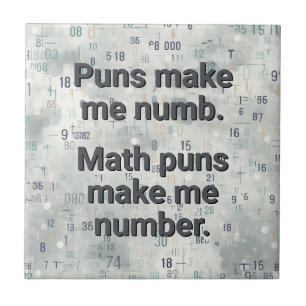 Math Numbers Pun Personalise Ceramic Tile
