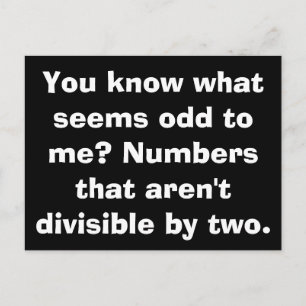 Math Odd Postcards
