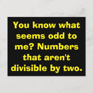 Math Odd Postcards