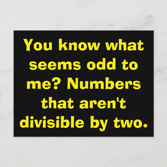 Math Odd Postcards (Front)