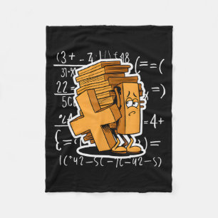 Math Overload Funny Equation Cartoon Fleece Blanket