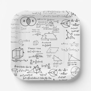 math pattern science school sketch drawing geek ma paper plate