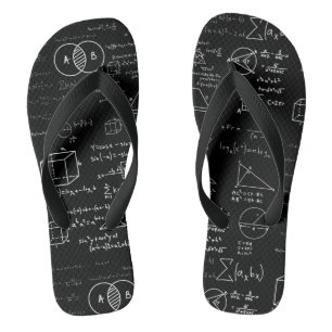 math pattern science school sketch drawing geek ma thongs