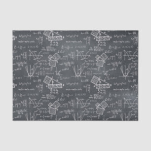 Math Physics on Blackboard Geegy Gift for Teacher Tissue Paper