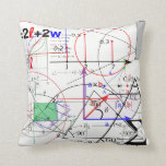 Math Physics Science Equation Formula Patterned Cushion<br><div class="desc">Handsome throw pillow for science nerds.</div>
