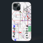 Math Physics Science Equation Personalised iPhone 13 Case<br><div class="desc">Scientific formulas and calculations in mathematics and physics personalised case for science nerds.</div>