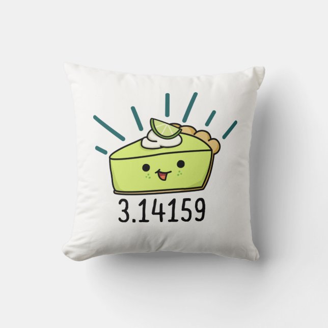 Math Pi Number Funny Pie Pun  Cushion (Front)