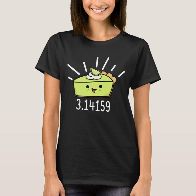 Math Pi Number Funny Pie Pun Dark BG T-Shirt (Front)