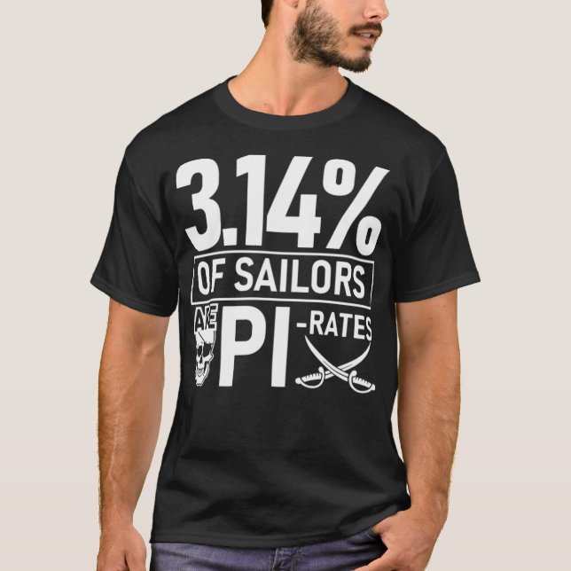 Math Pi Pirate Funny Gift dancing  T-Shirt (Front)