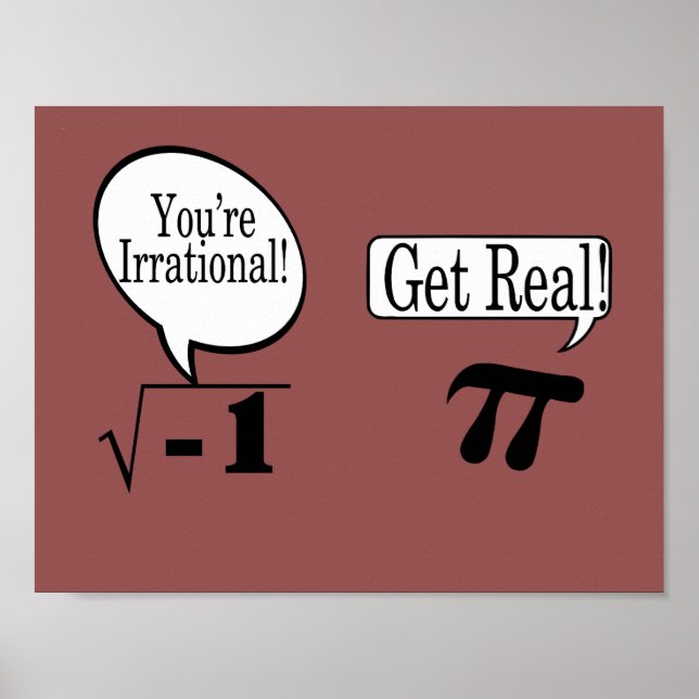 Math poster-irrational and real numbers poster (Front)